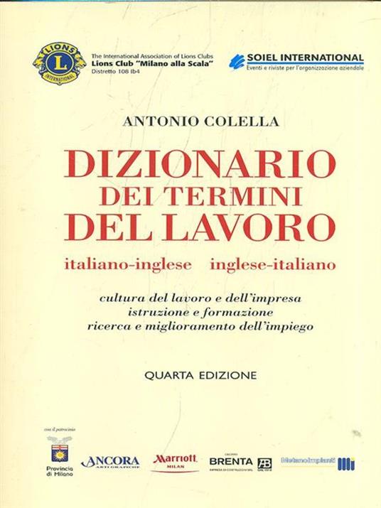Dizionario dei termini del lavoro - Antonio Colella - 10