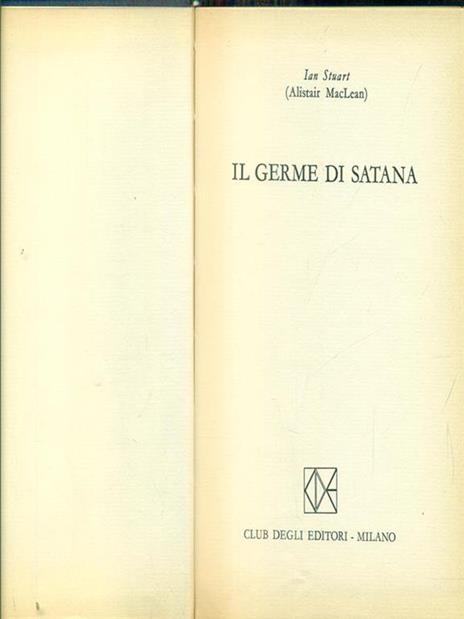 Il germe di Satana - Stuart,Maclean - copertina