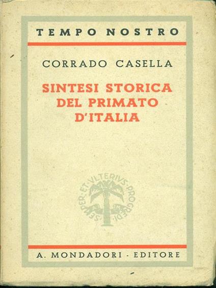 Sintesi storica del primato d'Italia - copertina