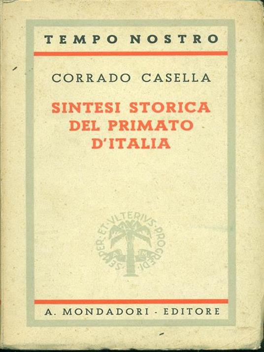 Sintesi storica del primato d'Italia - copertina