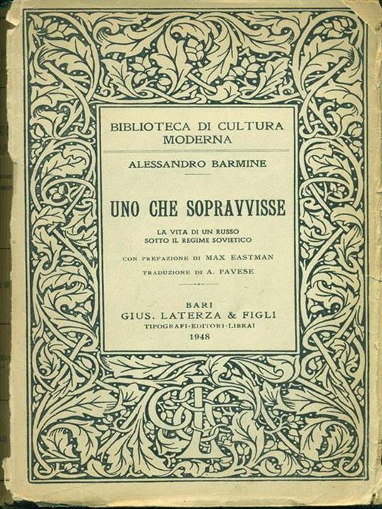 Uno che sopravvisse - Alessandro Barmine - copertina