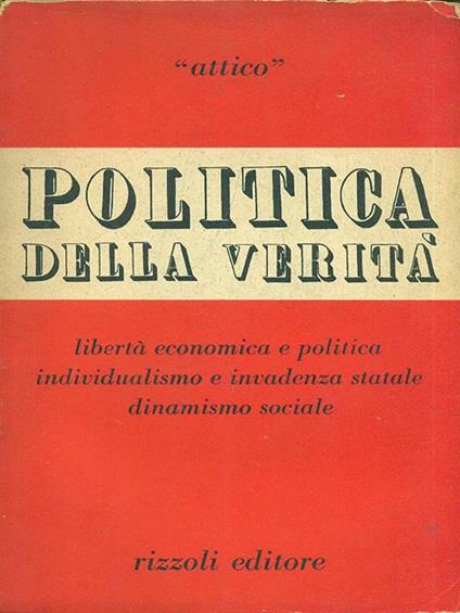 Politica della verità - copertina