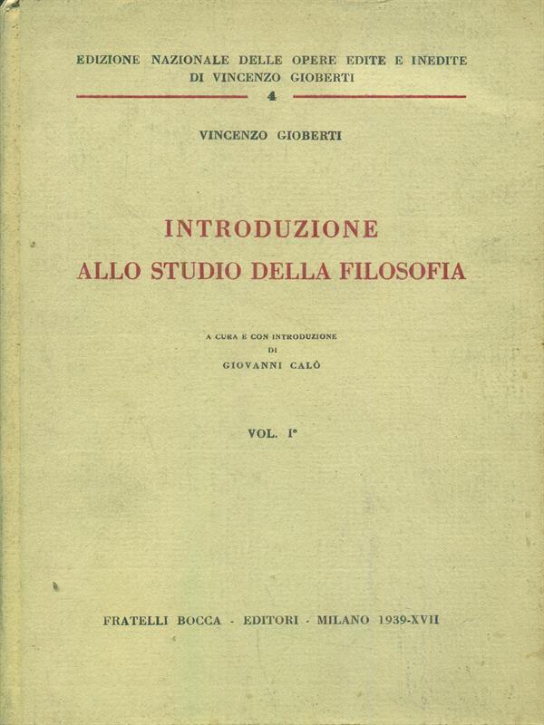 Introduzione allo studio della filosofia