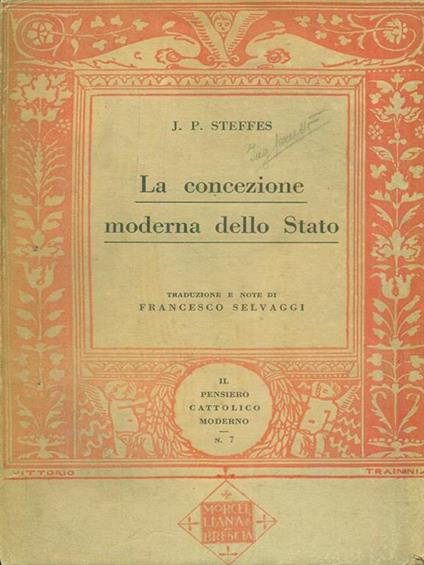 La concezione moderna dello stato - copertina
