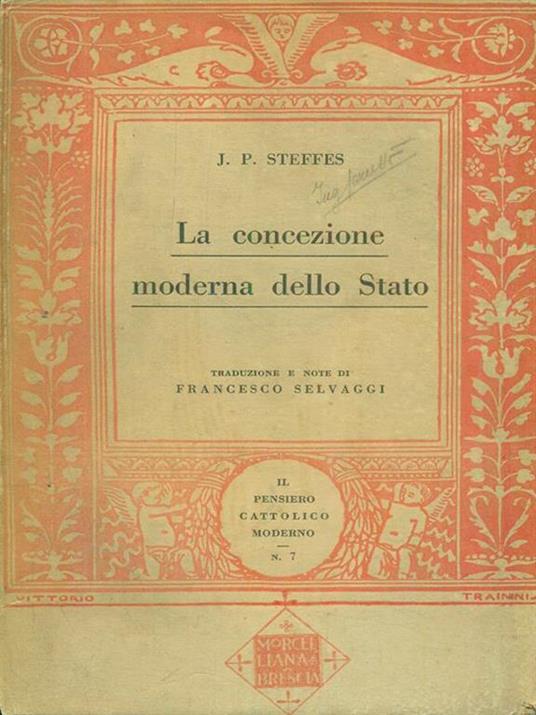 La concezione moderna dello stato - copertina
