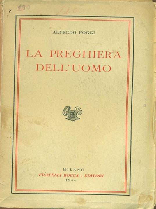 La preghiera dell'uomo - Alfredo Poggi - copertina
