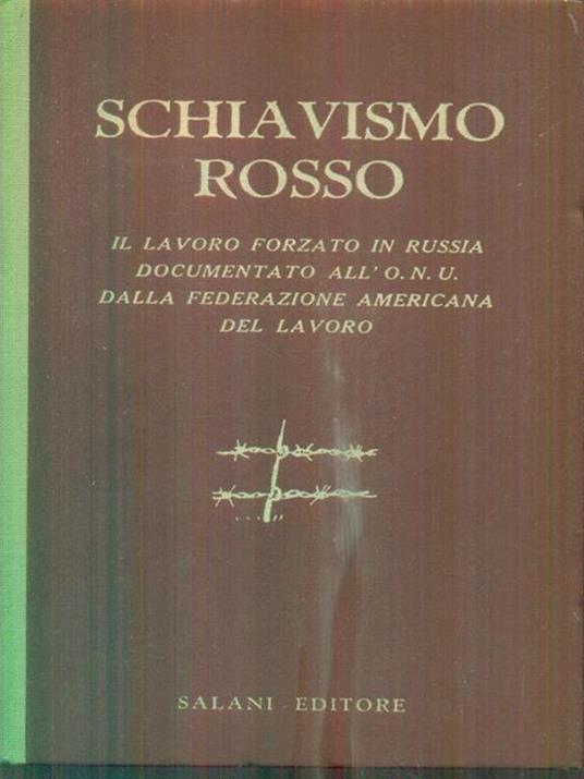 Schiavismo rosso - copertina