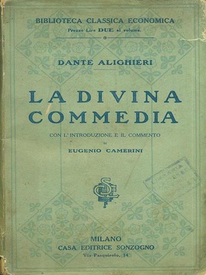 La Divina Commedia - Dante Alighieri - copertina