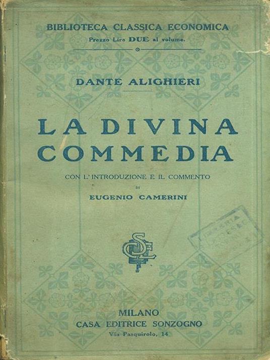 La Divina Commedia - Dante Alighieri - copertina