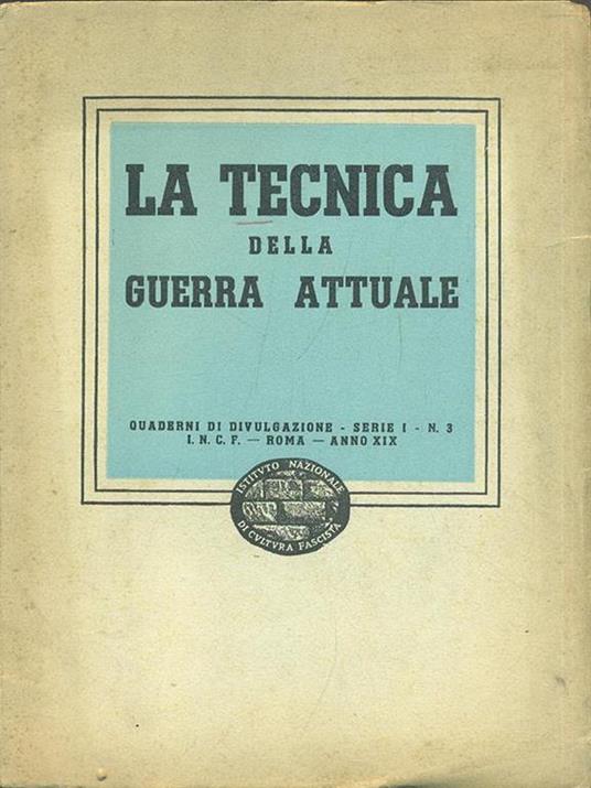 La tecnica della guerra attuale - copertina