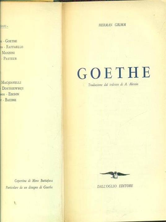 Goethe - Hermann Grimm - copertina