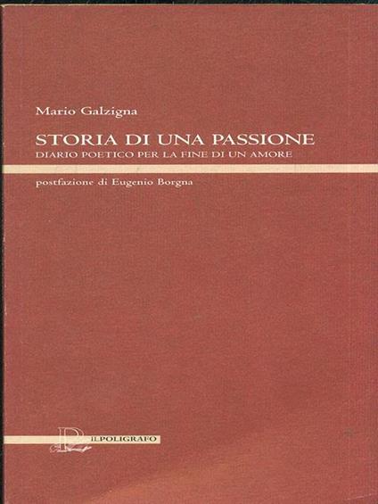 Storia di una passione - Mario Galzigna - copertina
