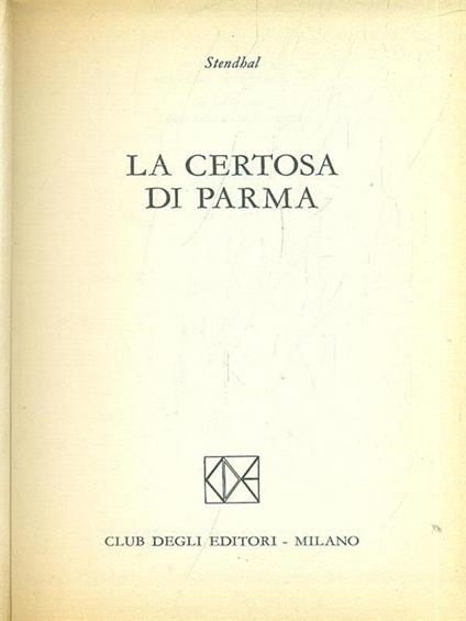 La Certosa di Parma - Stendhal - copertina