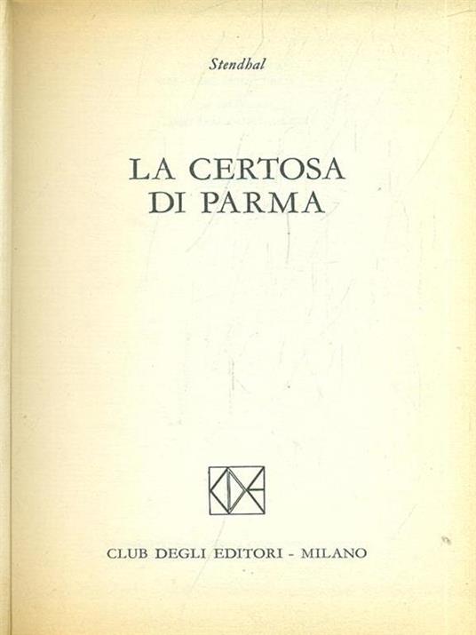 La Certosa di Parma - Stendhal - copertina