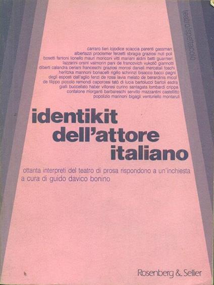 Identikit dell'attore italiano - copertina