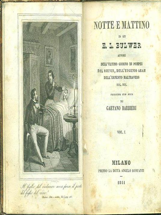 Notte e mattino - E. R. Bulwer - copertina