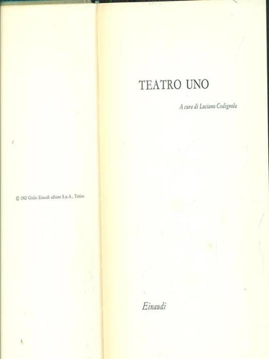 Teatro uno - Luciano Codignola - 4
