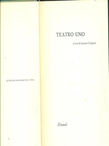 Teatro uno - Luciano Codignola - 9