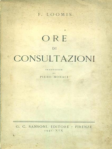Ore di consultazione - copertina