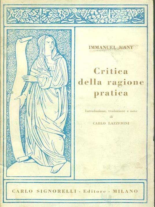 Critica della ragione pratica - Immanuel Kant - copertina