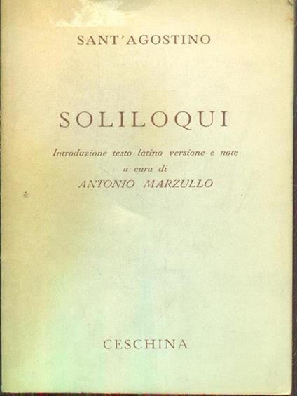 Soliloqui - Agostino (sant') - copertina
