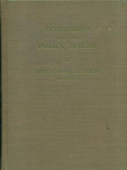 Economics and the policy maker - copertina