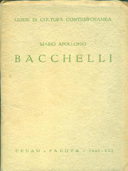 Bacchelli - Mario Apollonio - copertina