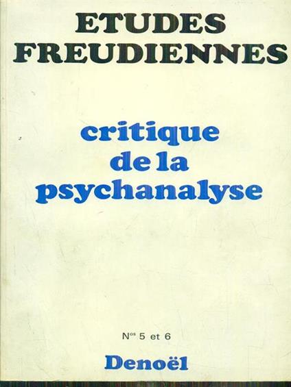 Critique de la psychanalyse - copertina