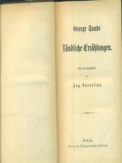 Landliche Erzahlungen - copertina