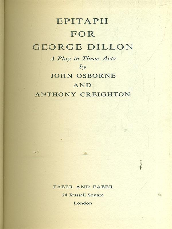Epitaph for George Dillon