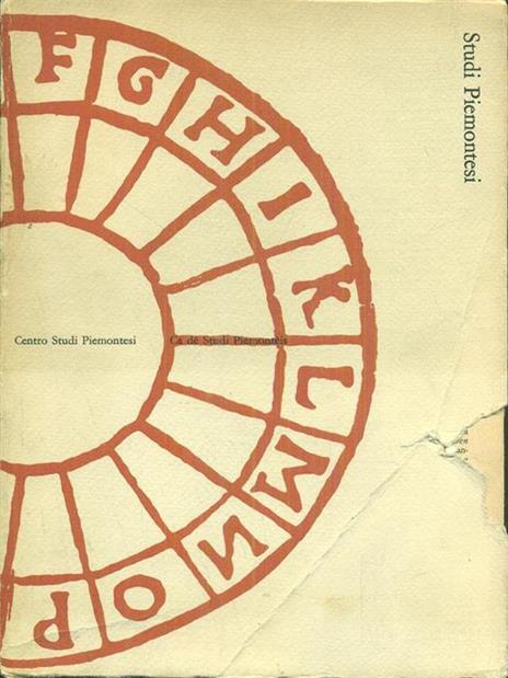 Studi Piemontesi novembre 1972 vol 1 fasc 2 - copertina