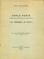Carlo Porta inedito poeta estemporaneo e improvvisatore e El Mombell Di Matt - estratto