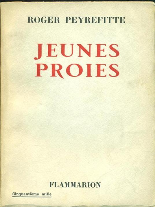 Jeunes Proies - Roger Peyrefitte - copertina