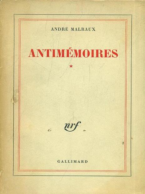 Antimemoires - André Malraux - copertina