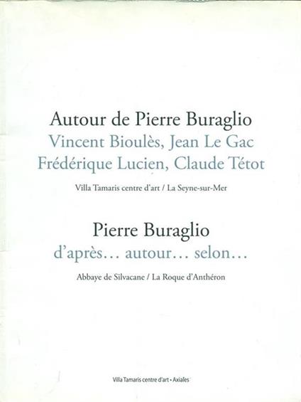 D'apres. autor. Selon - Pierre Buraglio - copertina