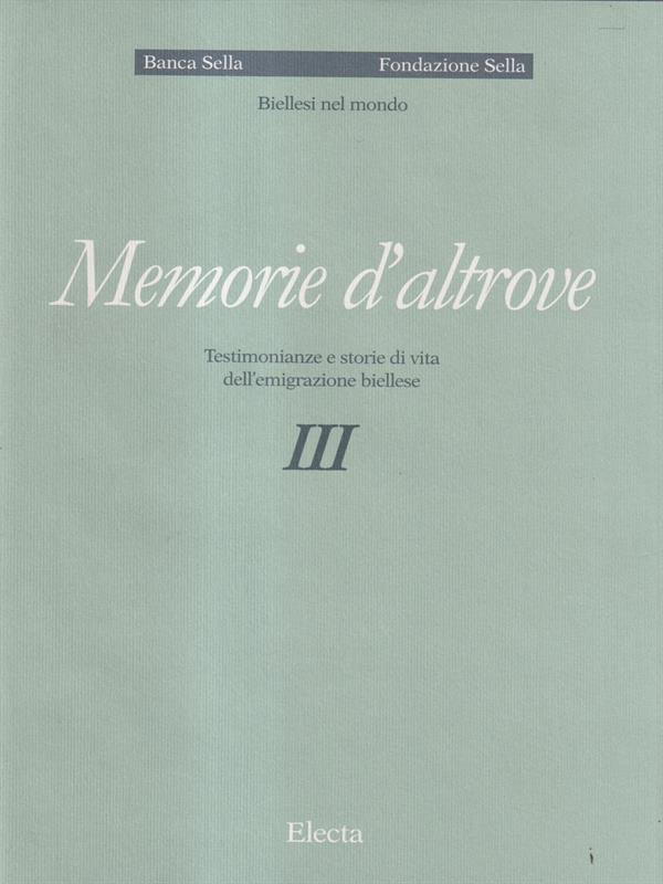 Memorie d'altrove III