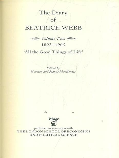 The Diary of Beatrice Webb - Volume Two 1892-1905 - 2