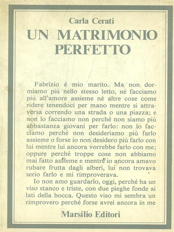 Un matrimonio perfetto