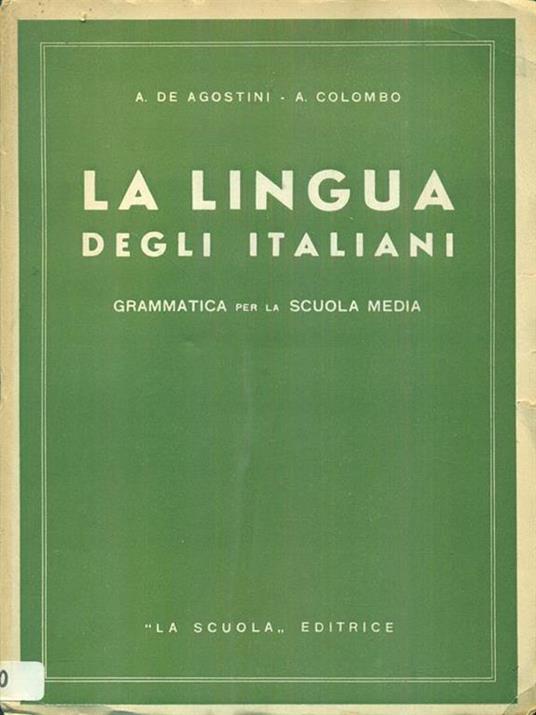 La lingua degli italiani. Grammatica per la scuola media - copertina
