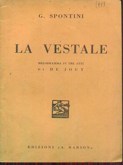 La vestale - copertina