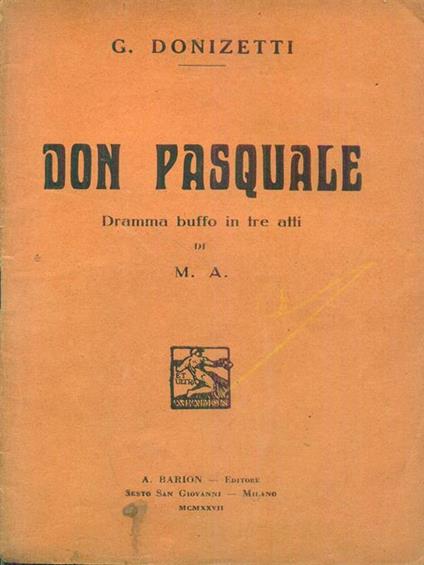 Don Pasquale - Gaetano Donizetti - copertina