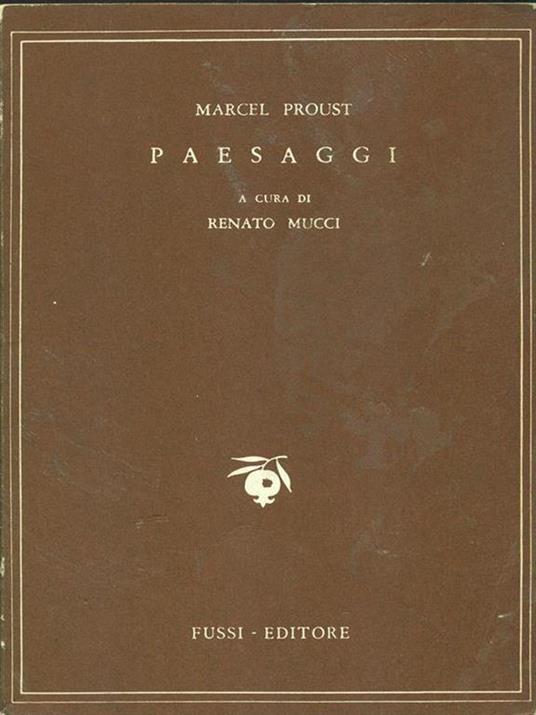 Paesaggi - Marcel Proust - copertina