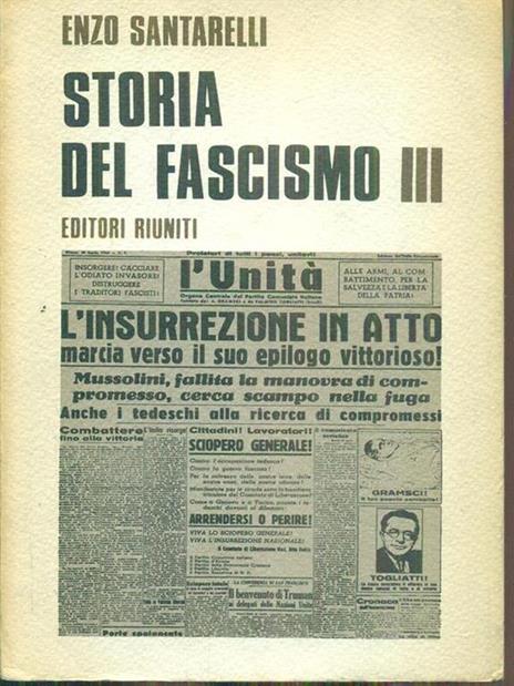 Storia Del Fascismo 3 - Enzo Santarelli - copertina