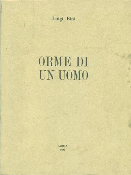 Orme di un uomo - Luigi Bini - copertina