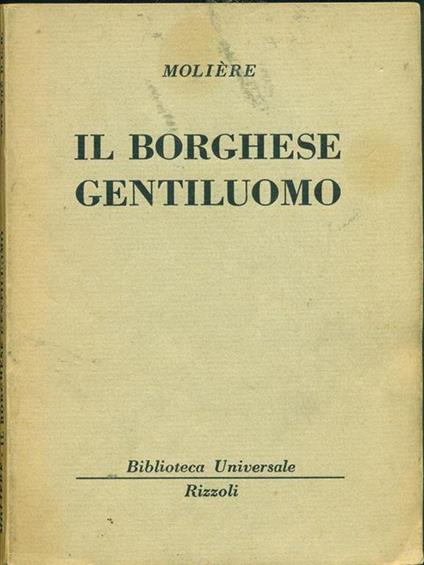 Il borghese gentiluomo - Molière - copertina