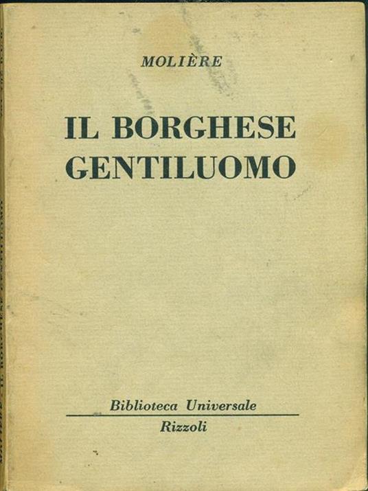 Il borghese gentiluomo - Molière - copertina
