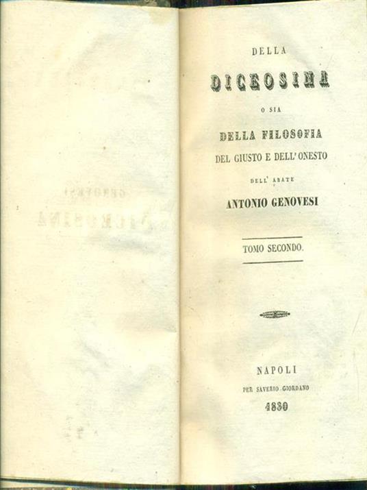 Diceosina. Tomi secondo e terzo - Antonio Genovesi - 4