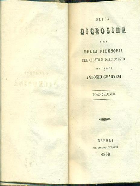 Diceosina. Tomi secondo e terzo - Antonio Genovesi - 3