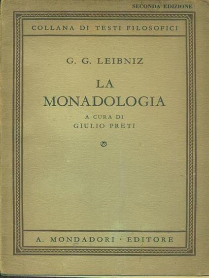 La Monadologia - Gottfried W. Leibniz - copertina