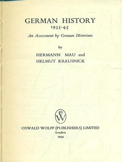 German History 1933-45 - copertina